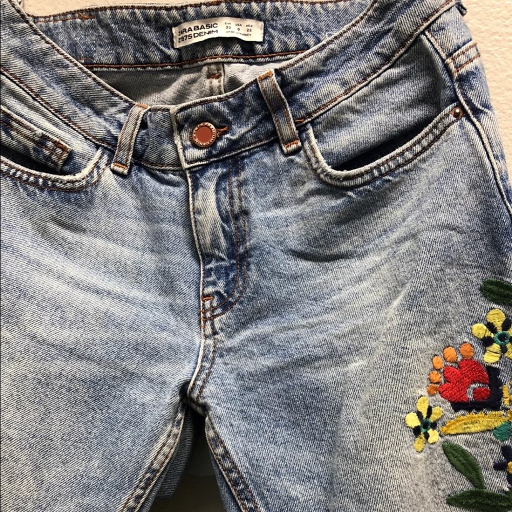 Embroidered Denim Jeans